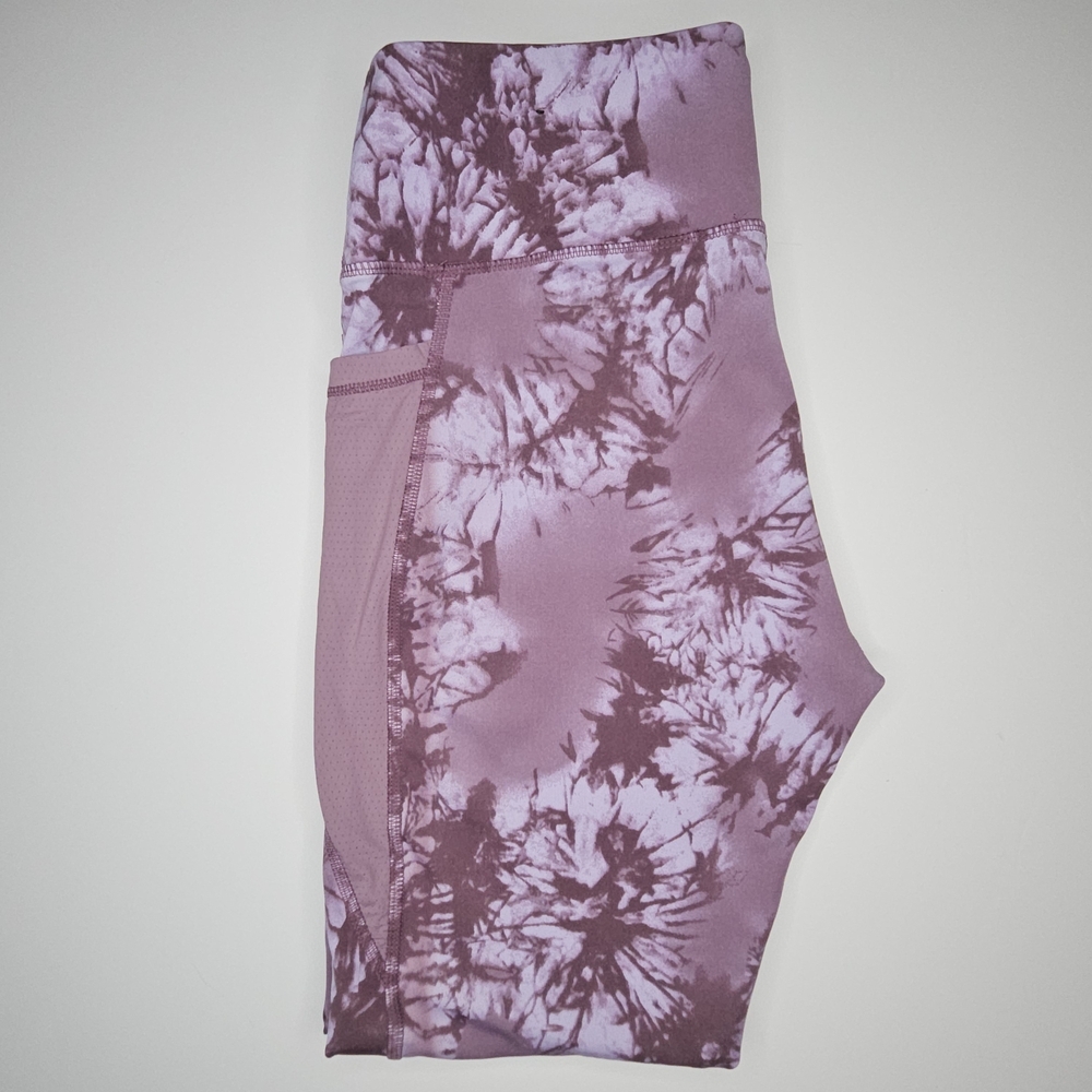 Women's Size 2XPurple Tie-Dye Leggings With Pockets